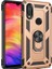 Samsung Galaxy A20S Kılıf Shockproof Zırh Koruma Crash Yüzük Tutucu Altın 1