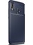 Samsung Galaxy M30 Kılıf Negro Karbon Dizayn + Nano Ekran Koruyucu + Kalem Lacivert 1