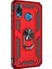 Huawei P20 Lite Kılıf Vega Standlı Yüzüklü Mıknatıslı Kırmızı 1