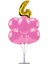 7 'li Balon Stand Demeti 4 Gold ve Pembe Balon 1