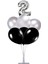 7 'li Balon Stand Demeti 2 Yaş Gümüş Siyah Balon 1