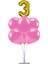 7 'li Balon Stand Demeti 3 Altın Pembe Balon 1
