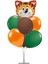 7 'li Balon Stand Demeti Kaplan Safari Temalı Balon 1