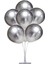 7 'li Balon Stand Demeti Krom Gümüş Balon 1