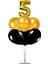 7 'li Balon Stand Demeti 5 Yaş Gold Siyah Balon 1