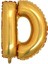 16'' 40 cm Folyo Harf Balon Gold D 1
