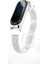 Xiaomi Mi Band 4 - Mi Band 3 Metal Çerçeveli Cırtlı Hasır Desenli Renkli Kordon Gri 1