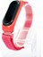 Xiaomi Mi Band 4 - Mi Band 3 Silikon Çerçeveli Cırtlı Hasır Desenli Renkli Kordon Kırmızı 1