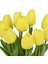 Fransız Style Şeffaf Vazoda 10'lu Sarı Islak Lale Yapay Çiçek 3