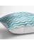 Sulu Boyalı Zigzag Desenli Dijital Baskılı Yer Minderi - 70 x 70 cm 2