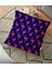 Lacivert Zeminli Pembe Flamingolar Tasarımlı Dijital Baskılı Yer Minderi - 70 x 70 cm 1