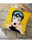 Pop Art Resimli Dijital Baskılı Dekoratif Yer Minderi - 70 x 70 cm 1