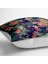 Lacivert Zeminli Amazon Ormanları Temalı Modern Yer Minderi - 70 x 70 cm 2
