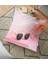 Pembe Zeminli Yaz Temalı Dekoratif Yer Minderi - 70 x 70 cm 1