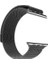 Apple Watch Uyumlu Seri 3-4-5-6-SE Premium 42-44 mm Metal Milano Kordon - Siyah 2