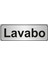 Lavabo Yönlendirme Levhası Gümüş 5 cm x 20 cm 1