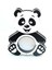 Panda Ahşap Dekoratif Kumbara 27 cm Siyah 1