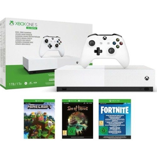 Microsoft Xbox One S 1 TB All-Digital Edition 4K Ultra HD Oyun Konsolu + 3 Ön Yüklü Oyun NJP-00033