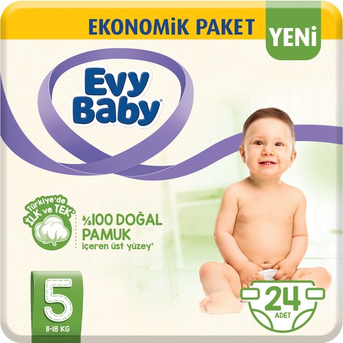 Evy Baby Bebek Bezi 5 Beden Junior 24 Adet (Yeni) Fiyatı