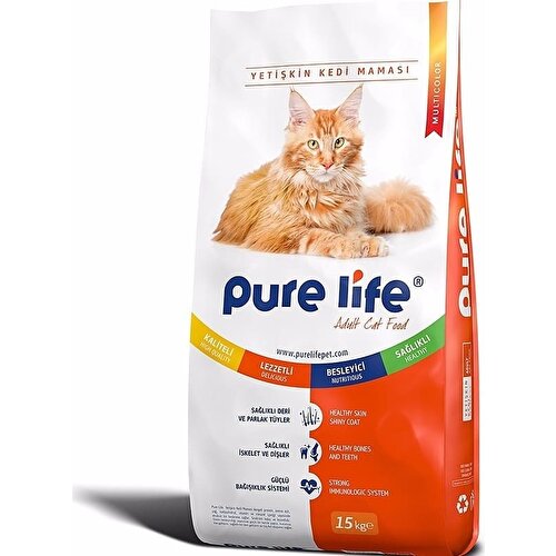 Pure Life Yetişkin Renkli Karışık Kedi Maması 15 kg Fiyatı