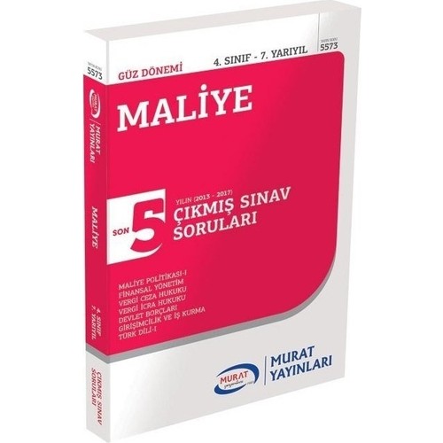 murat yayinlari acikogretim 4 sinif guz maliye cikmis kitabi