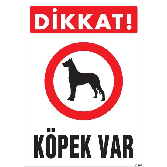 Renk Label Dikkat Köpek Var