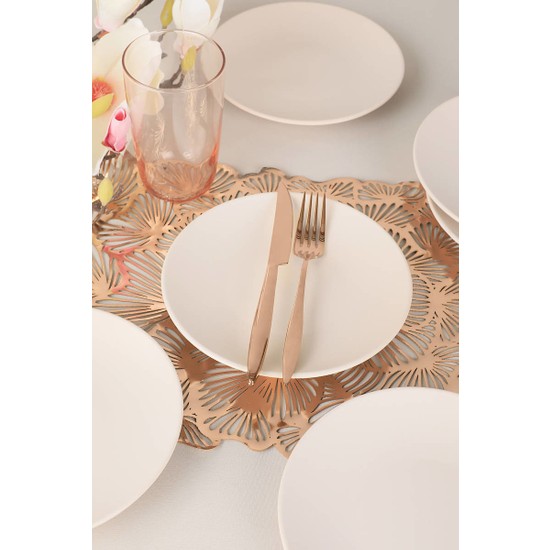 Keramika Mat Transparan Beyaz Pasta Tabağı 20 Cm 6 Adet Fiyatı