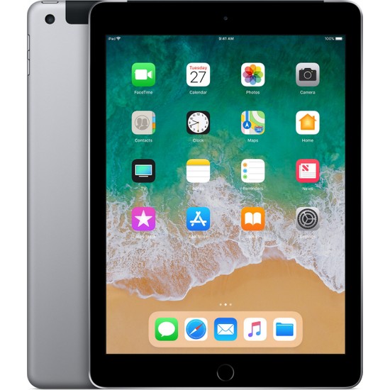 Apple iPad 6.Nesil 128GB 9.7" Wi-Fi + Cellular 4G IPS Tablet - Uzay Grisi MR722TU/A