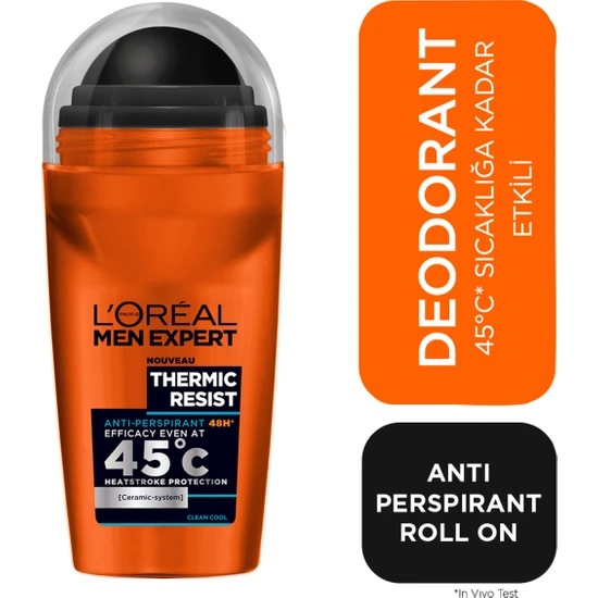 L'Oréal Paris Men Expert Thermic Resist Anti-Perspirant Roll On Deodorant 50Ml