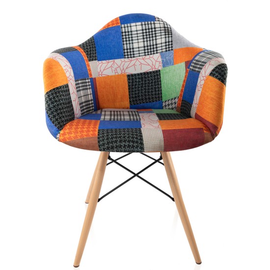 Dorcia Home Kolçaklı Patchwork Eames Sandalye Cafe Balkon Fiyatı