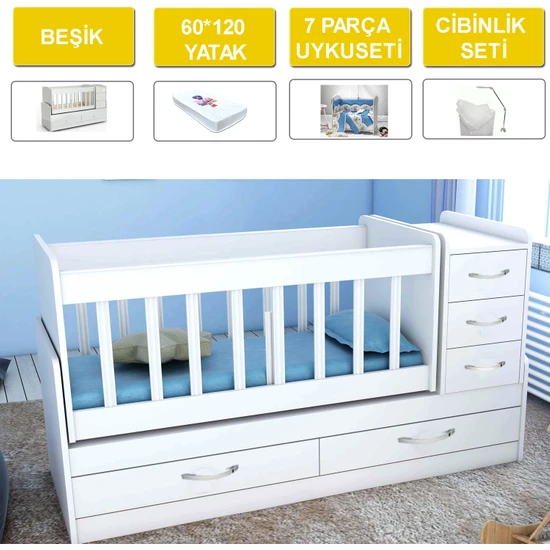 Lüx Sallanir Büyüyen Beşi̇k 5 Çekmeceli̇ Herşey Dahi̇l Set