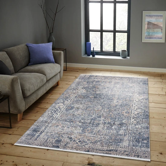 Bahariye Halı Intense IN 8899 80x150 cm Gri / Mavi Modern Halı