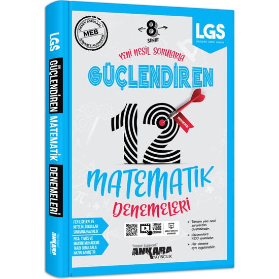 Ankara Yayıncılık 8.Sınıf Matematik 12 Güçlendiren Deneme Kitabı