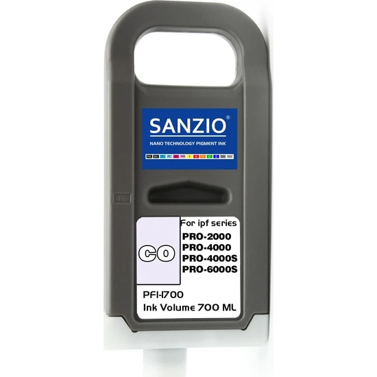 Sanzio Canon PFI-1700CO Kartuş 700ML Glosy Optimezer - Yeşil Plotter Kartuşu