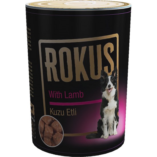 Rokus Kuzu Etli 410 g Köpek Konserve Maması 24�lü Ekomomik Fiyatı