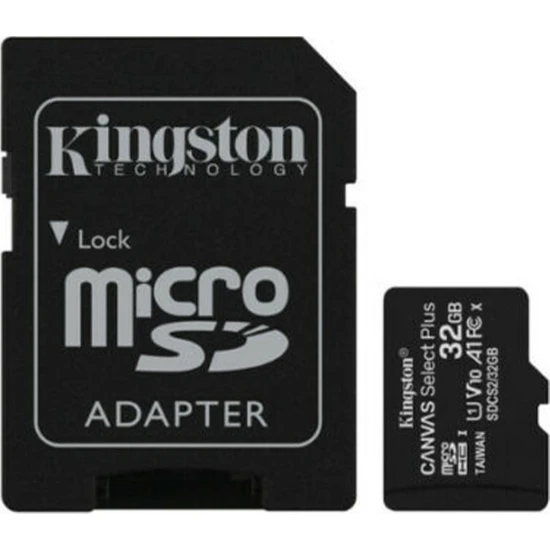 Kingston 32GB microSDHC Canvas Select Plus 100R A1 C10 Card + Adapter 32GB/SDCS2