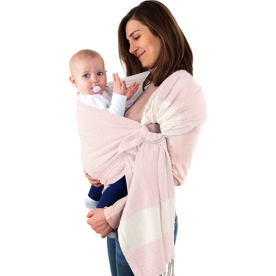 Fringe Home Sling Bebek Taşıyıcı Açık Pembe 100 Doğal