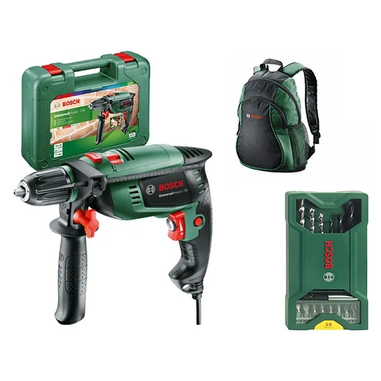 Bosch Universal Impact 700 Darbeli Matkap + 15'li Set + Çanta