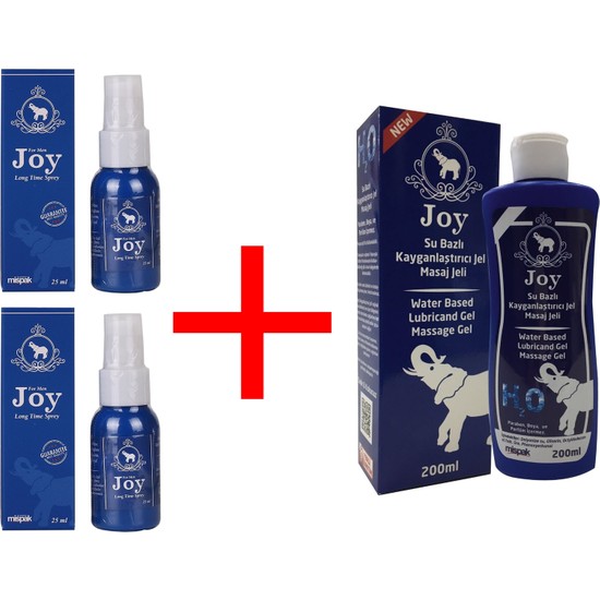 Joy Sprey 2'li + Joy Su Bazlı Kayganlaştırıcı Masaj Jeli 200 ml