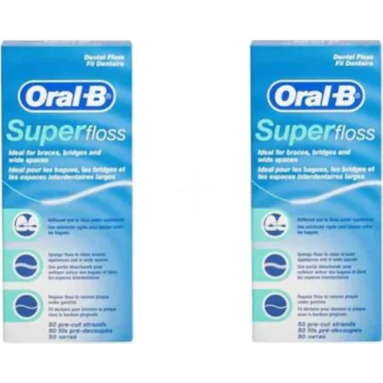 Oral B Super Floss 50 m 2 Adet Diş İpi