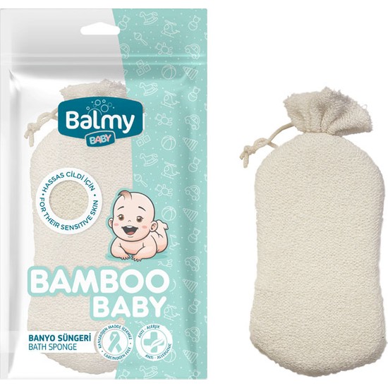 Balmy Naturel Natural Bambu Bebek Banyo Süngeri