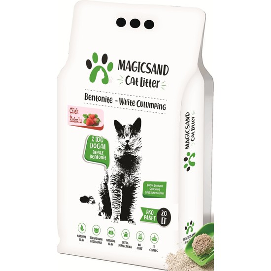 Magicsand Cat Litter Çilek Kokulu İnce Taneli Kedi Kumu 20 l Fiyatı