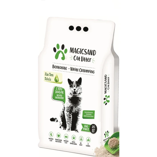 Magicsand Cat Litter Aloe Vera İnce Taneli Kedi Kumu 20 l