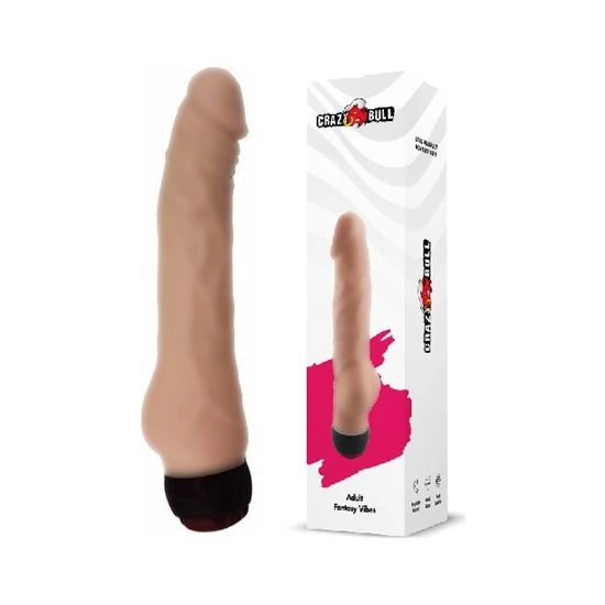 Crazy Bull 19 cm Titreşimli Süper Lüks Realistik Dildo Vibratör Penis