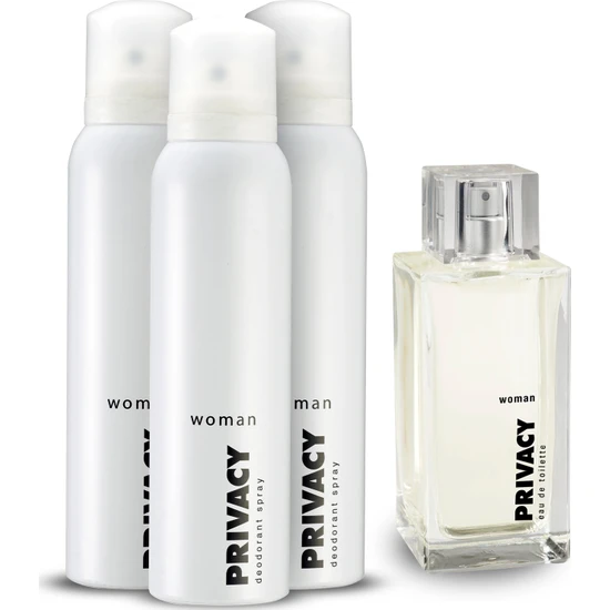 Privacy Woman EDT Parfüm 100ml + Deodorant 3x150ml