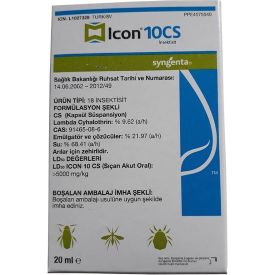Syngenta Icon 10 Cs 20 ml Genel Amaçlı Haşere Ilacı