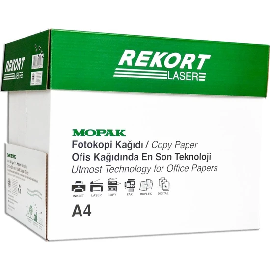 Mopak Record Fotokopi Kağıdı A4 80 Gr/m² 500 sf 5'li Paket / Koli