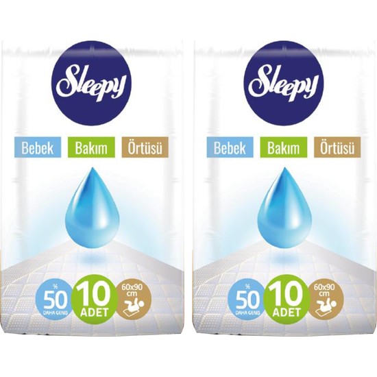 Sleepy Bebek Bakım Örtüsü Yeni Beyaz 60 x 90 cm 10�lu 2