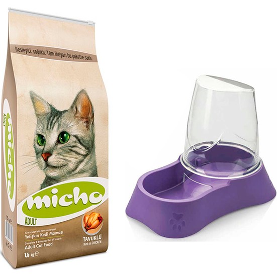 Micho Yetişkin Tavuklu Kedi Maması 1,5 kg + Evohe Mama Kabı Fiyatı