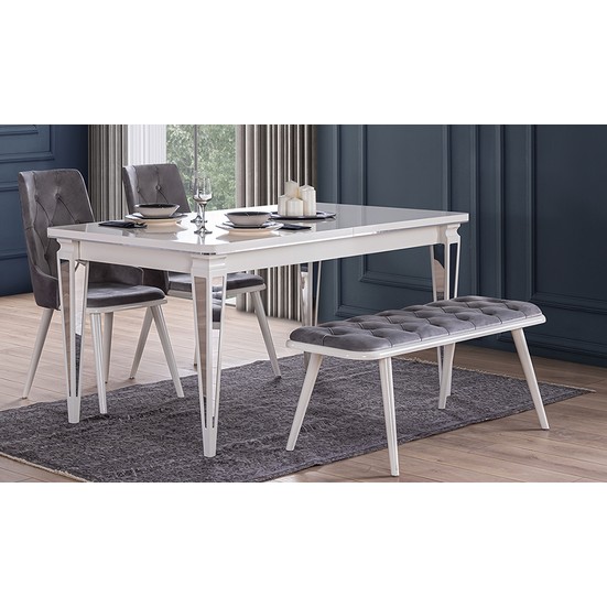 Yıldız Mobilya Boğaziçi Beyaz Yemek Masası Takımı Fiyatı